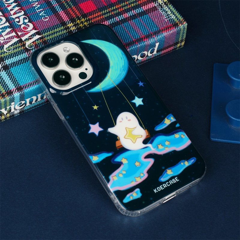 Picking stars in the night sky little ghost iPhone case - Phone Cases - Other Materials 