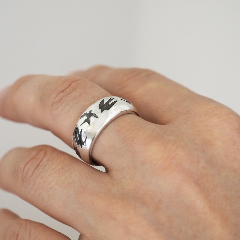 ツバメSwallowリング - 戒指 - 其他金屬 銀色