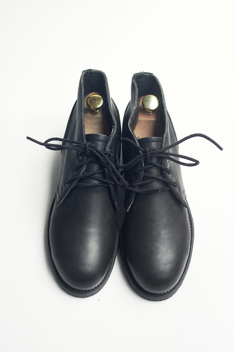 80s standard ankle boots Navy | US Navy Chukka Boots US 5.5N Eur 39 -Deadstock - Women's Casual Shoes - Genuine Leather Black
