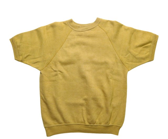 60s 70s USA古着 半袖スウェット グリーン 花柄 vintage