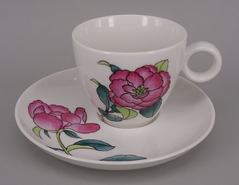 Experience drawing a set of beautiful coffee cups and plates with your own hands - Pottery & Glasswork - Porcelain 