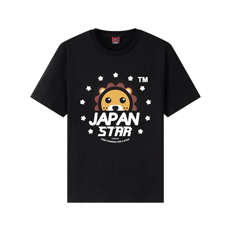 Regular Character T-Shirt - Japan Star Bb - Men's T-Shirts & Tops - Cotton & Hemp Black