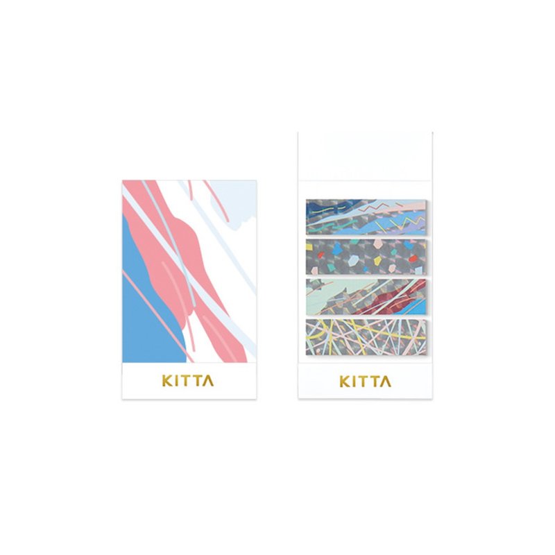 【KING JIM】KITTA隨身攜帶和紙膠帶 玻璃紙 幾何 - 貼紙 - 紙 多色