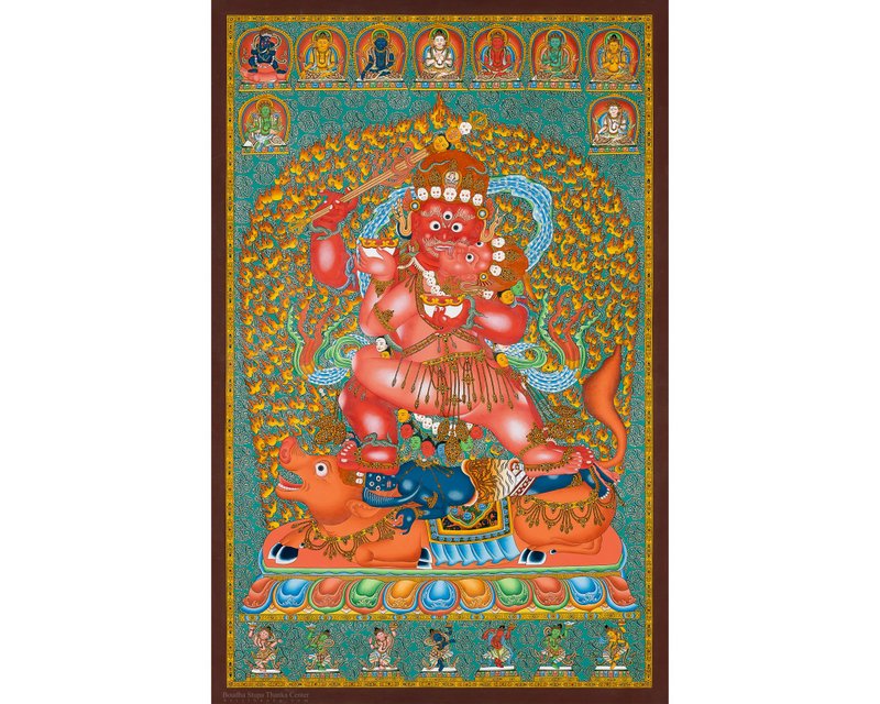 二臂瑪哈卡拉曼荼羅 法護神與護法之神 - B13867 - 壁貼/牆壁裝飾 - 其他材質 多色