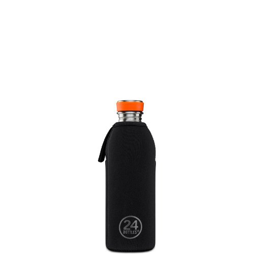 Bottle Holder - 24Bottles® flask with brown fabric cover