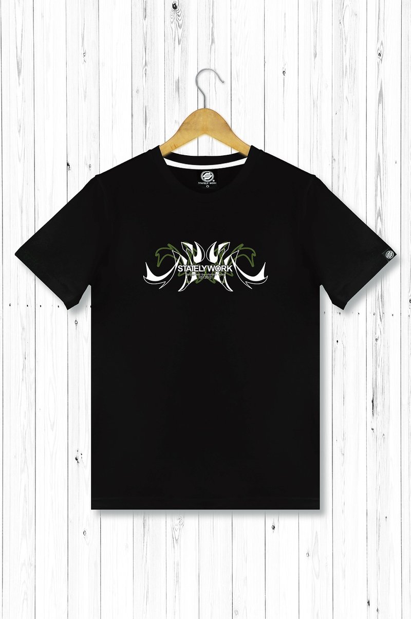 statelywork S Totem Logo T-Men T-Shirt - Men's T-Shirts & Tops - Cotton & Hemp Black