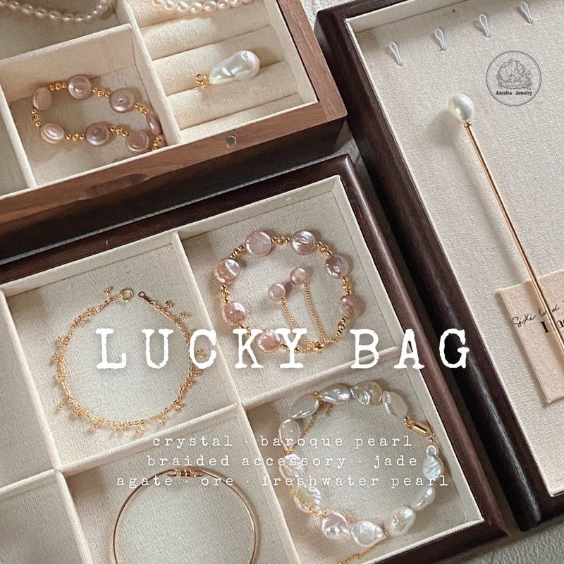 Amelia Jewelry丨Angel lucky bag丨Freshwater Pearl + Raw Mineral Crystal丨Gift - Necklaces - Crystal Pink