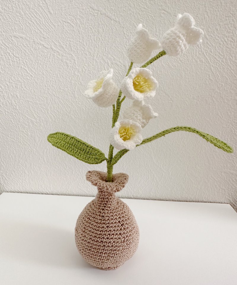 スズラン花かぎ編み - 置物 - コットン・麻 多色