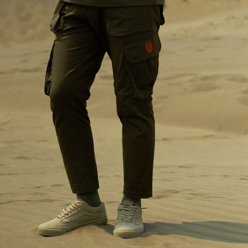 Machismo Signature Work Pants 2020 - กางเกงขายาว - ผ้าฝ้าย/ผ้าลินิน สีน้ำเงิน