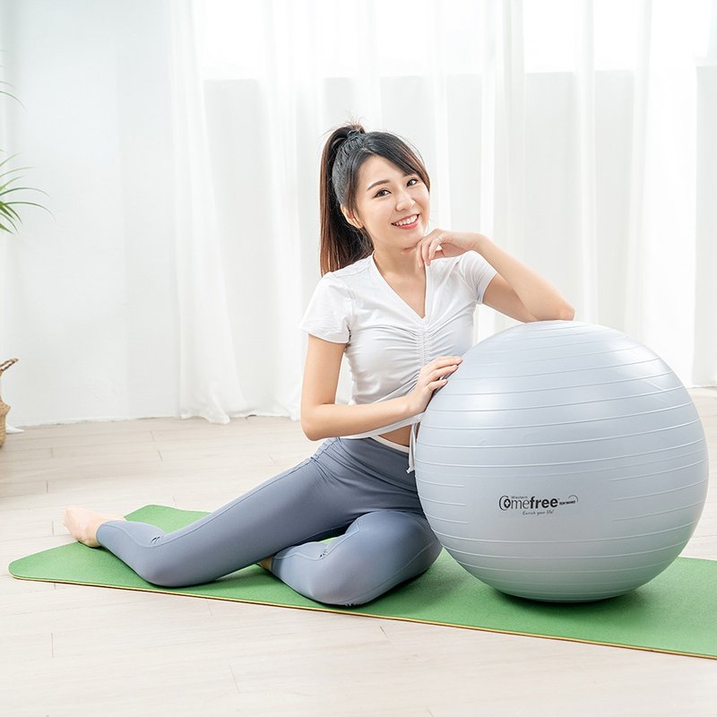 Comefree Yoga Resistance Ball (65cm) Fog Gray Purple Made in Taiwan - อุปกรณ์ฟิตเนส - พลาสติก สีม่วง