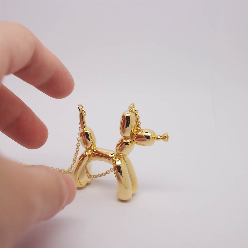 Balloon Dog Necklace Gold - อื่นๆ - โลหะ สีทอง