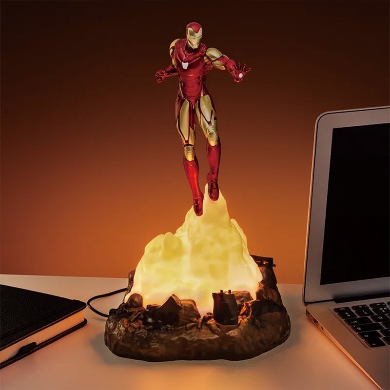 Marvel Marvel Iron Man IRON MAN two-in-one 3D Iron Man situation model lamp night light - โคมไฟ - พลาสติก 