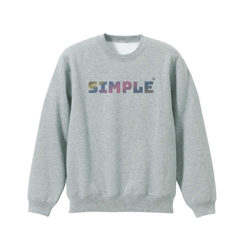 【七彩反光SIMPLE】特殊效果加絨大學棉TEE 五個尺寸 - 帽T/大學T - 棉．麻 