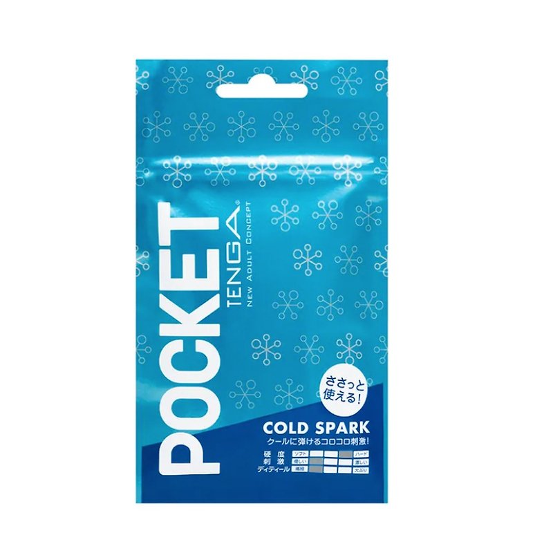 TENGA 冰雪花 POCKET 口袋型 COLD SPARK - 情趣用品 - 矽膠 藍色