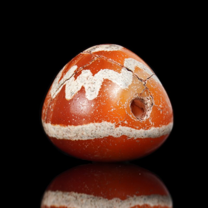 West Asian Sun Totem Monk Hat Carnelian Buried Ancient Bead - Other - Other Materials 