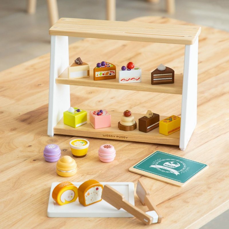 【WOODY PUDDY】Baby Dessert Shop Deluxe Set-Japanese Wooden House Wine Toys - Kids' Toys - Wood White