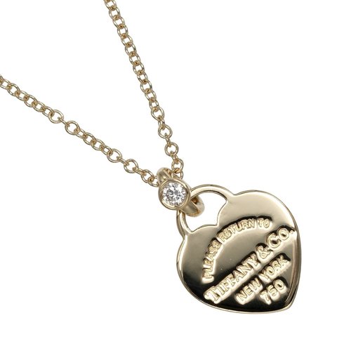 Tiffany & Co. リターントゥネックレスラウンド k18YG 日本直送