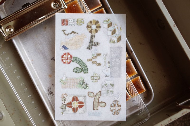 Small tiles/transfer stickers - Stickers - Paper White