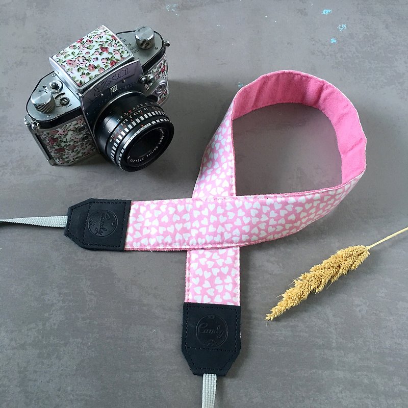 Little Heart  Mirrorless or DSLR Camera Strap - Cameras - Cotton & Hemp Pink