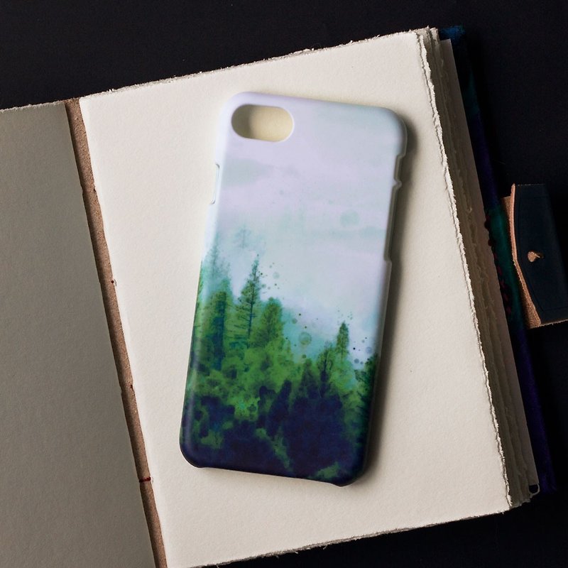 Forest and moon. Matte Case (iPhone, HTC, Samsung, Sony) - Phone Cases - Plastic Green