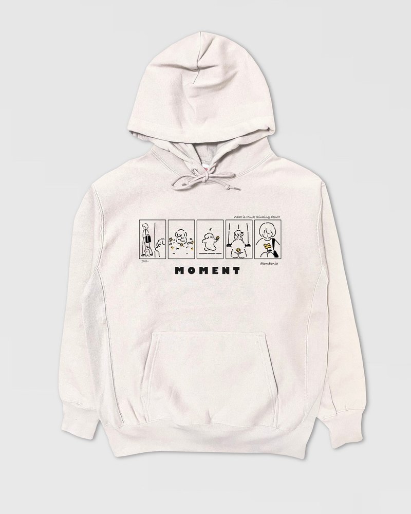 Moment Hoodie Pink Beige - 女上衣/長袖上衣 - 棉．麻 卡其色