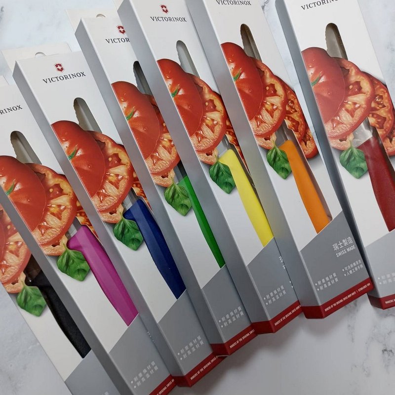 VICTORINOX 瑞士維氏 番茄刀禮盒組(內含透明刀套) 2020 - 刀叉/湯匙/餐具組 - 不鏽鋼 多色
