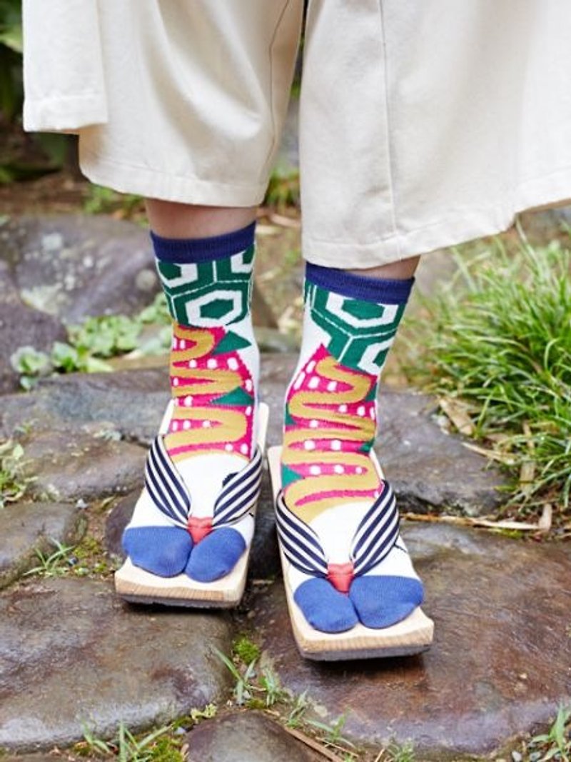 [Hot Pre-order] Mountain Road Two Fingers Socks (23~25 cm) 7JKP7319 - Socks - Cotton & Hemp Multicolor