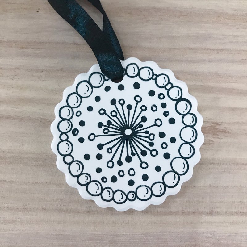 Hand-painted diffused Stone pendant [customizable] - น้ำหอม - วัสดุอื่นๆ ขาว