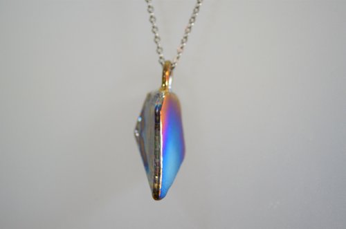 titanium pendant・polygonal・純チタンペンダント・青の多角・A