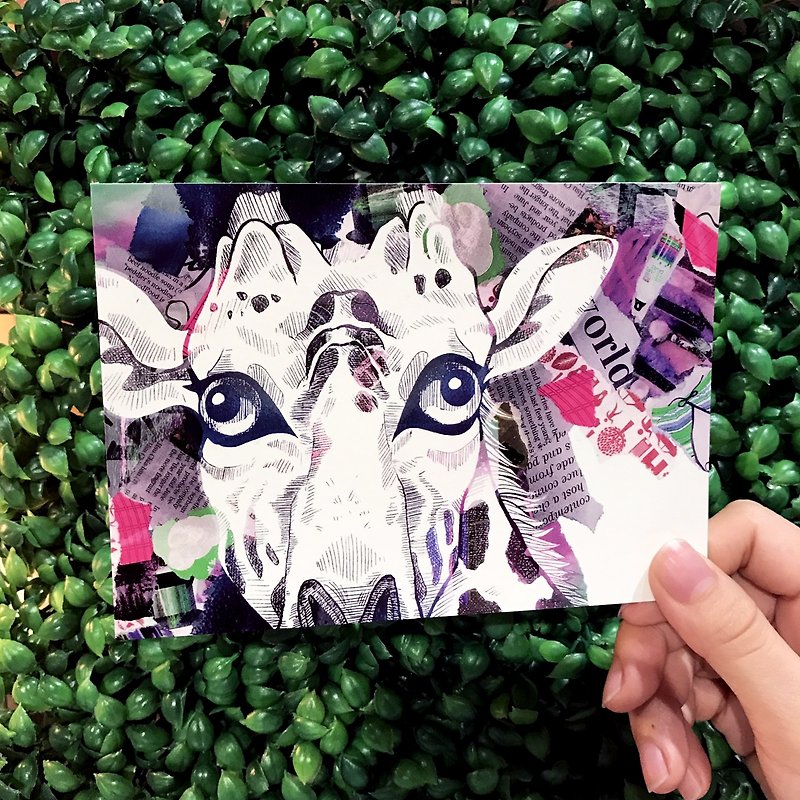 Paper Shoot I SEE YOU! series Postcard - Giraffe - การ์ด/โปสการ์ด - กระดาษ หลากหลายสี