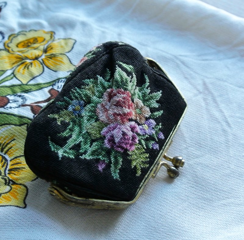 【T-C】 Coin Purse Antique Vintage - กระเป๋าสตางค์ - ผ้าฝ้าย/ผ้าลินิน สีกากี