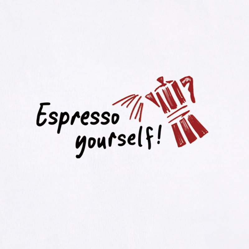 Espresso yourself T恤-白色(男女同款) - 男 T 恤 - 棉．麻 白色