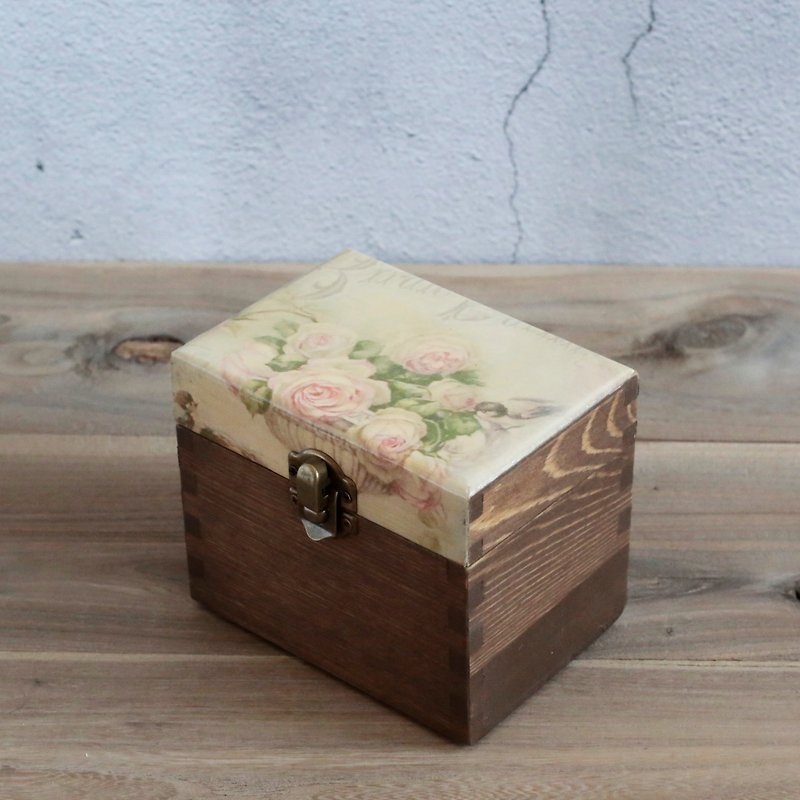 古典玫瑰 鄉村復古 6格精油木盒 沾水筆墨水盒 10-20ML essential oil wooden box - 香氛/精油/擴香 - 木頭 