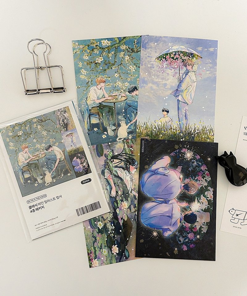 Classic Illustration Postcard Package in 4 Theme Postcard - การ์ด/โปสการ์ด - กระดาษ หลากหลายสี