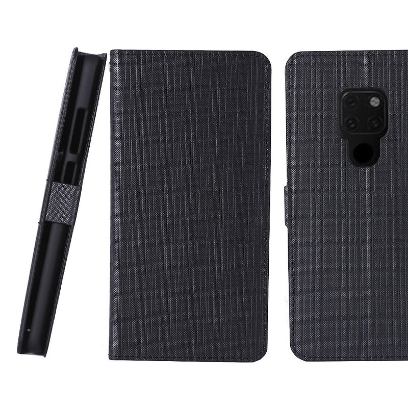 CASE SHOP HUAWEI Mate20 special side 掀 standing holster - iron ash (4716779660579 - Phone Cases - Faux Leather Gray