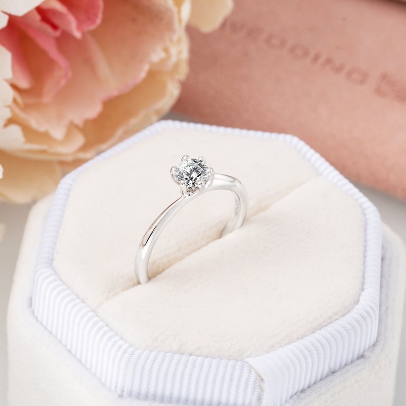 【Customized Gift】Diamond Ring 3853S - แหวนทั่วไป - เงินแท้ สีเงิน