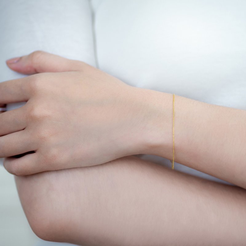14K Gold Nude Bracelet without Tag/Customized Length/K Gold Bracelet - Bracelets - Gemstone Gold