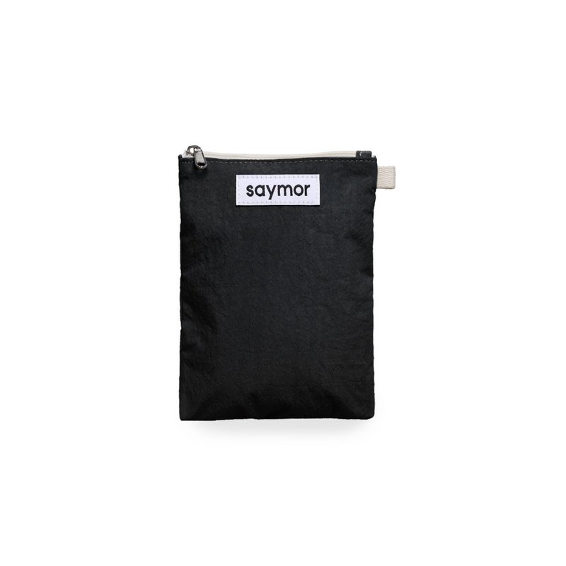 Flat pouch_black - 化妝包/收納袋 - 其他材質 黑色