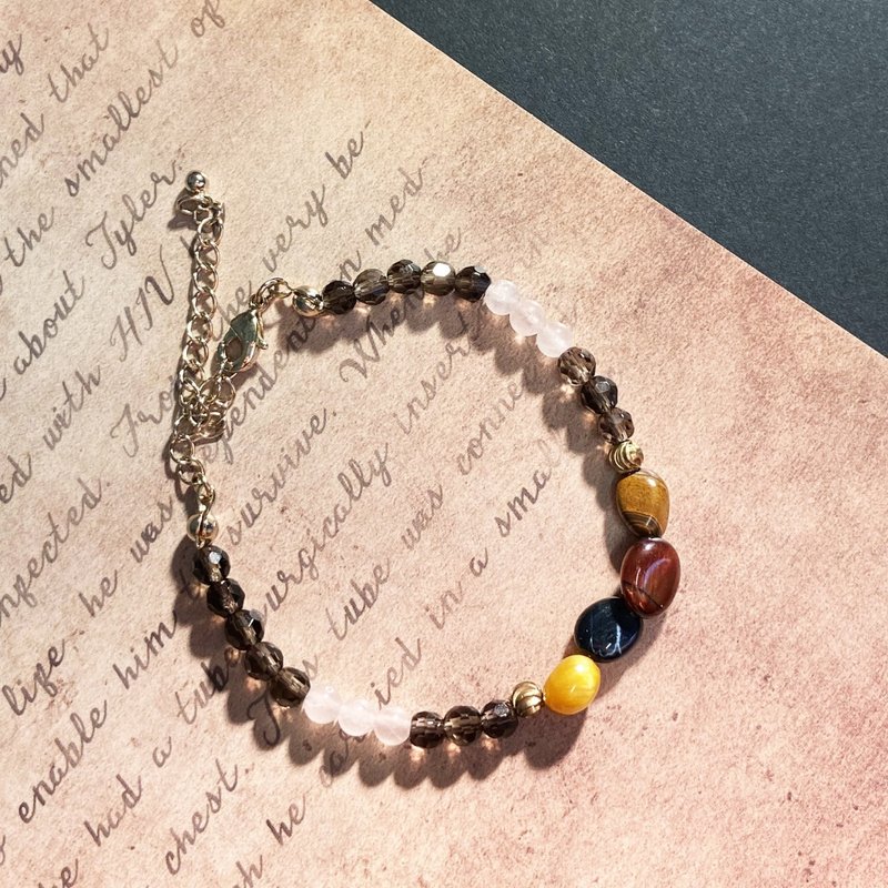 【摩登女孩/Downtown Girl】彩色虎眼石細手鍊 | 天然石 水晶手鍊 - 手鍊/手環 - 水晶 