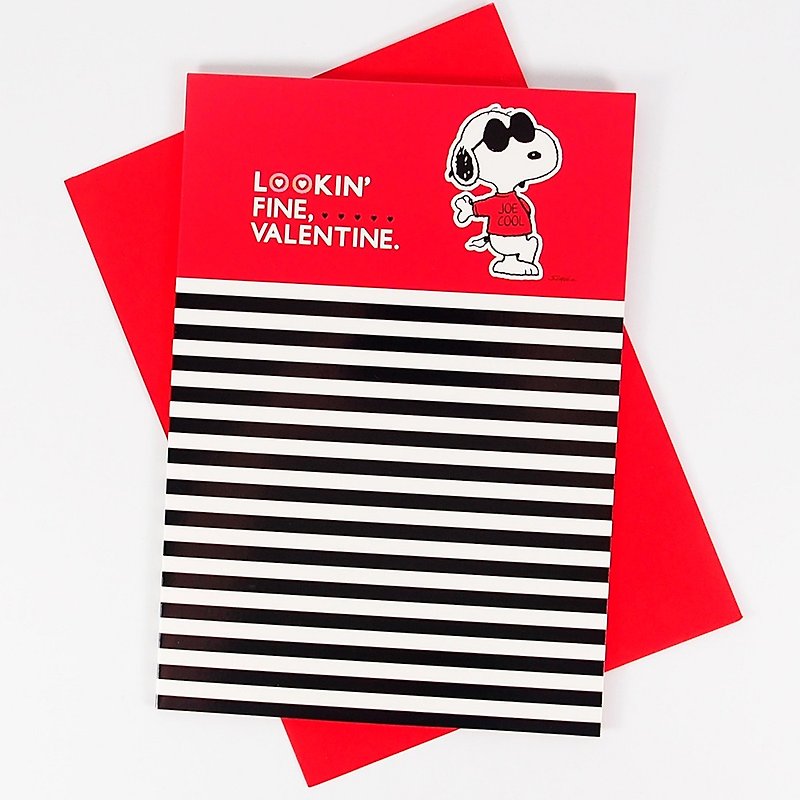 Snoopy Come and Kiss a Valentine's Day Card [Hallmark-Card Valentine's Day Series] - การ์ด/โปสการ์ด - กระดาษ สีแดง