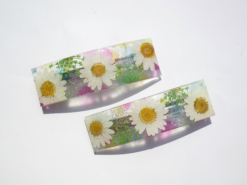  Hair pin with real flowers, Spring color ( 6 ) - Hair Accessories - Other Materials 