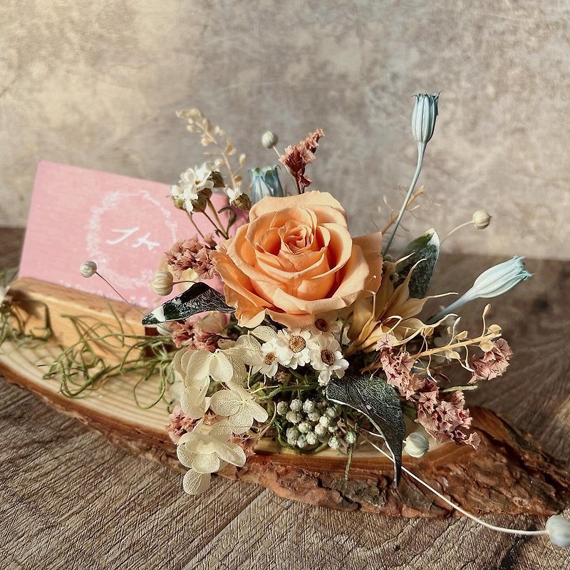 [Opening date can be discussed] Preserved flowers/everlasting rosewood card holder//opening flower ceremony/handmade experience - Plants & Floral Arrangement - Plants & Flowers 