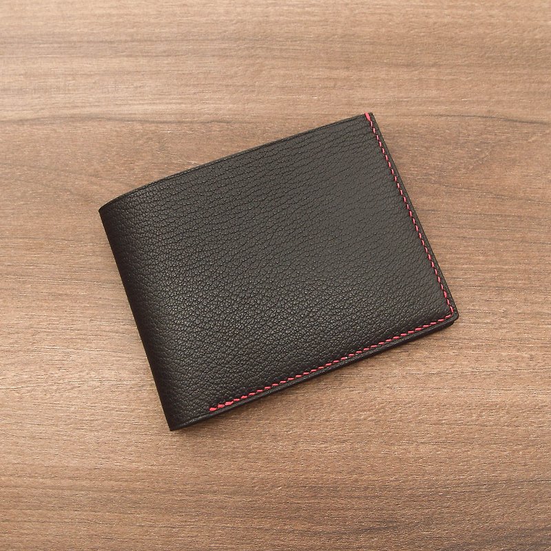 Custom - 4 card change bag short clip - Wallets - Genuine Leather Black