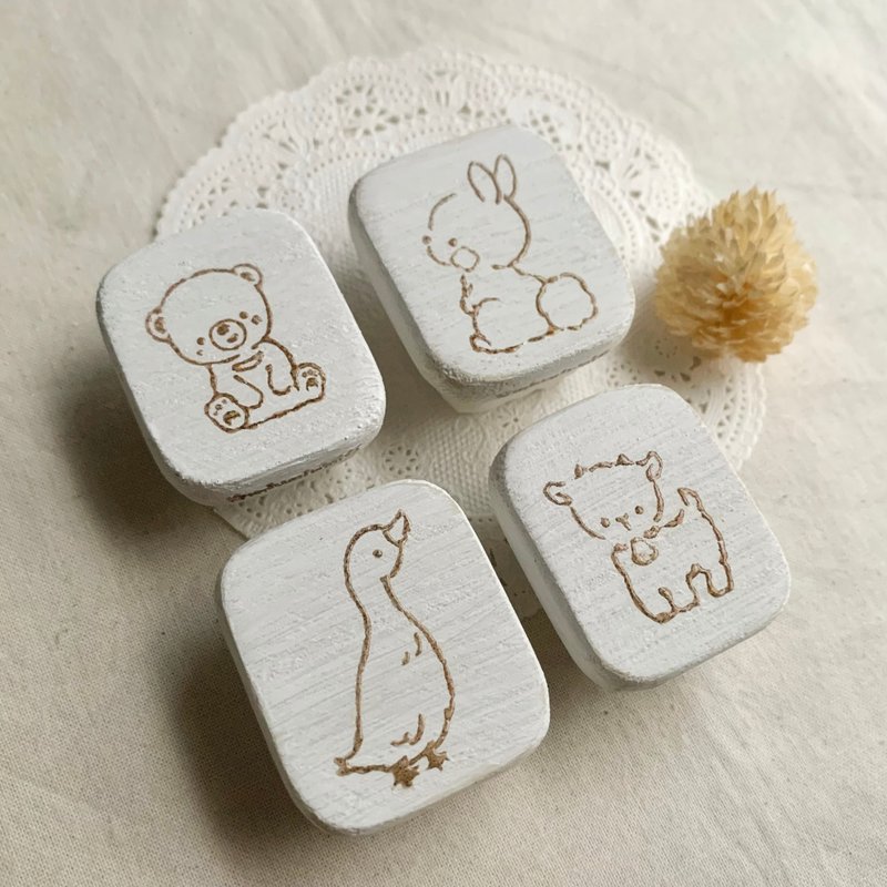 消しゴムはんこ【あどけなくてかわいいbabyアニマルのはんこ】受注製作 - 印章/印台 - 其他材質 