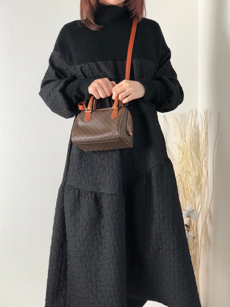 【 日本直送　名牌中古包 】CELINE セリーヌ マカダム 2way ハンドバッグ ブラウン ミニボストン vintage ヴィンテージ gkgtyv - 側背包/斜背包 - 真皮 咖啡色