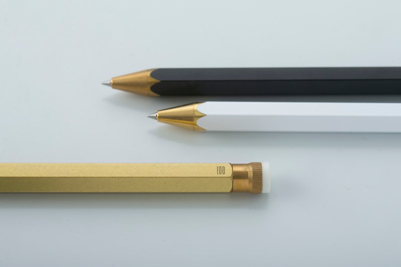 Pencillest 六角黃銅可擦筆 - 其他書寫用具 - 銅/黃銅 金色