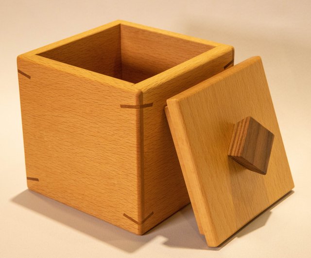 Just Wood 非木不可】無垢材 フタ付き小物収納ボックス｜カスタマイズ