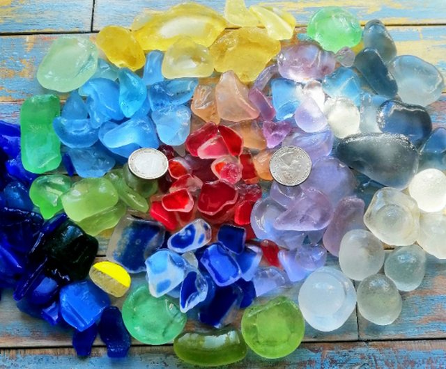 Genuine Sea glass bulk.Rounded sea glass for Jewelry making.Real beach glass  - Shop Sea glass for you Pottery & Glasswork - Pinkoi