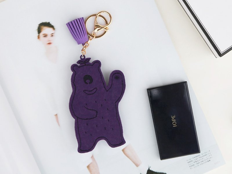 Le Yang・Gauisus- Hello Bear! Key ring / strap - Grapes purple - Keychains - Polyester Purple