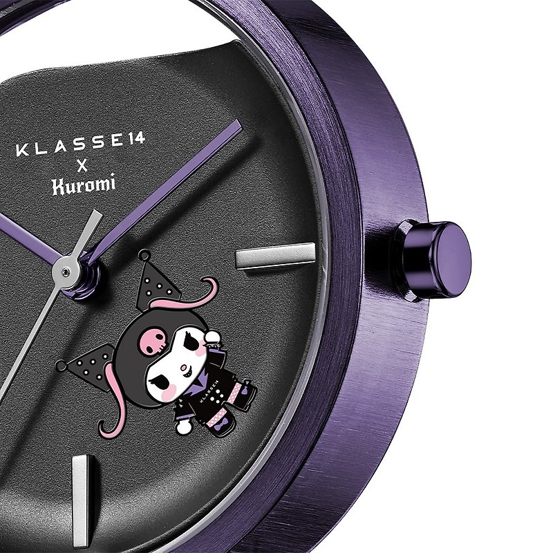 【Transfer】KLASSE14 x SANRIO KUROMI IMPERFECT ANGLE Purple 32M - Couples' Watches - Stainless Steel Purple